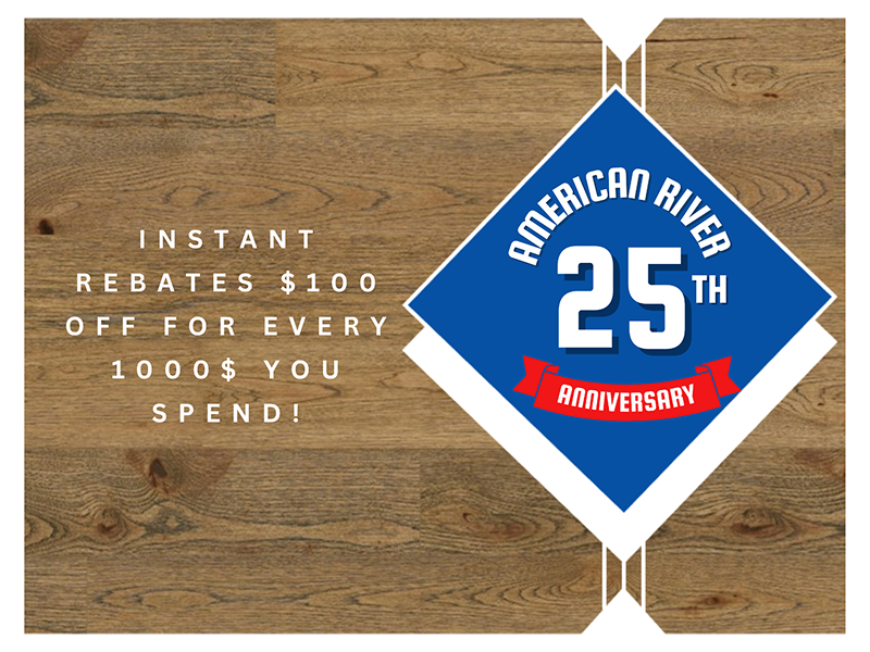 August:  American River Flooring and Painting’s Anniversary Sale